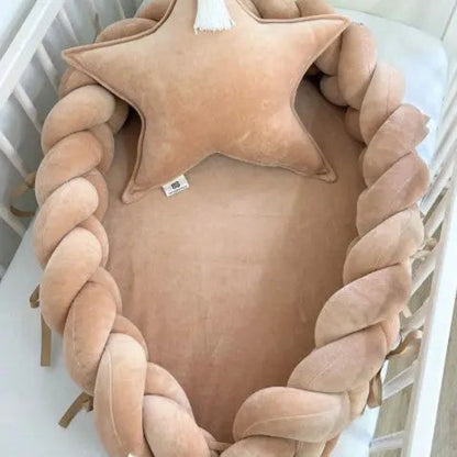 Babynest & Bettschlange 2in1 Velours – mitwachsend