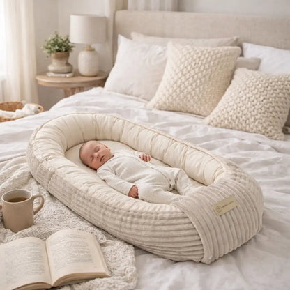 Babynest Cord creme – weich & mitwachsend