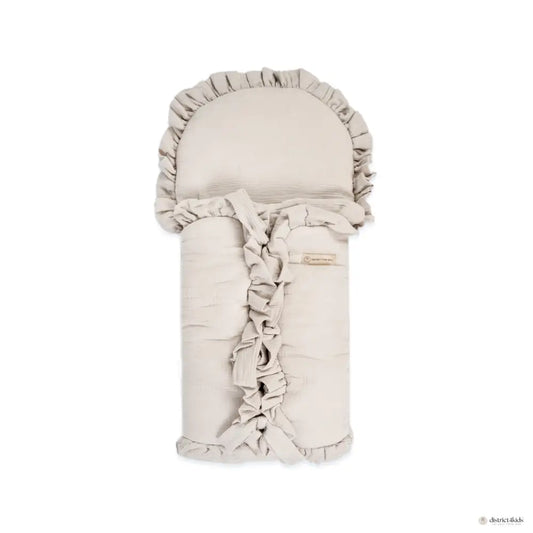 Cuddly Muslin Baby Sleeping Bag with Bows - All-Year Swaddle Bag