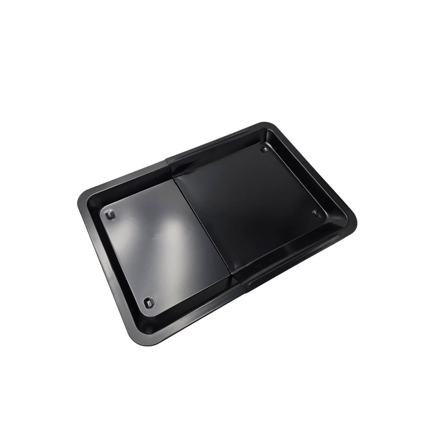 Backblech ausziehbar antihaftbeschichtet Carbonstahl Metall 33x33- 52 cm Schwarz
