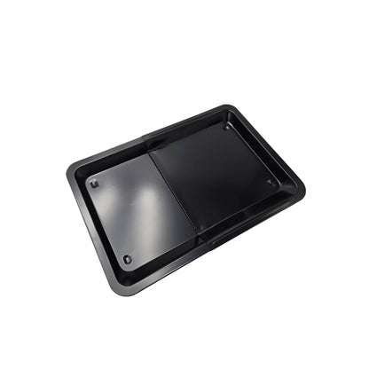 Backblech ausziehbar antihaftbeschichtet Carbonstahl Metall 33x33- 52 cm Schwarz
