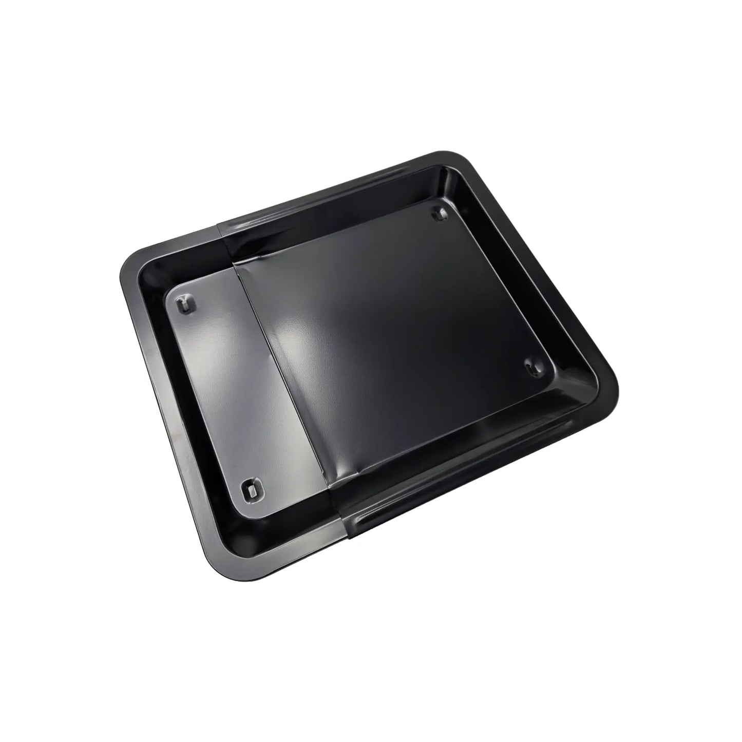 Backblech ausziehbar antihaftbeschichtet Carbonstahl Metall 33x33- 52 cm Schwarz