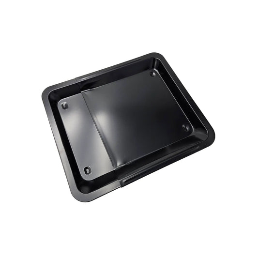Backblech ausziehbar antihaftbeschichtet Carbonstahl Metall 33x33- 52 cm Schwarz