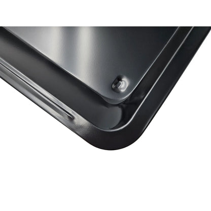 Backblech ausziehbar antihaftbeschichtet Carbonstahl Metall 33x33- 52 cm Schwarz