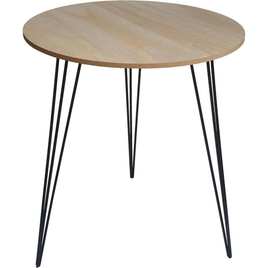 Beistelltisch Couchtisch rund Holz Metall Tisch Nachttisch Holztisch Ø 40 cm