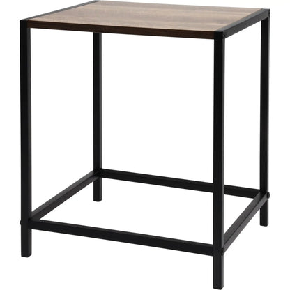 Beistelltisch Metall Holz Couchtisch Kaffeetisch Tisch Nachttisch schwarz Indoor