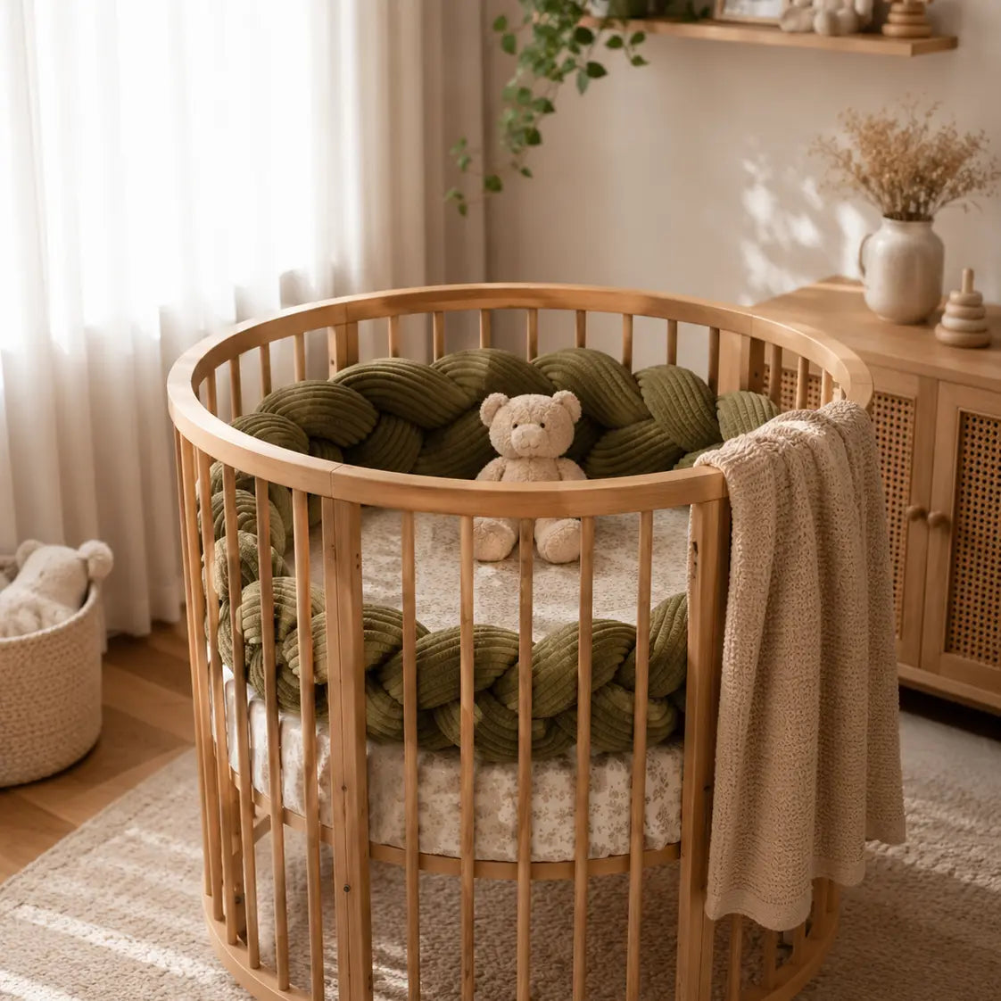 Bettschlange Cord – geflochten für Babybett