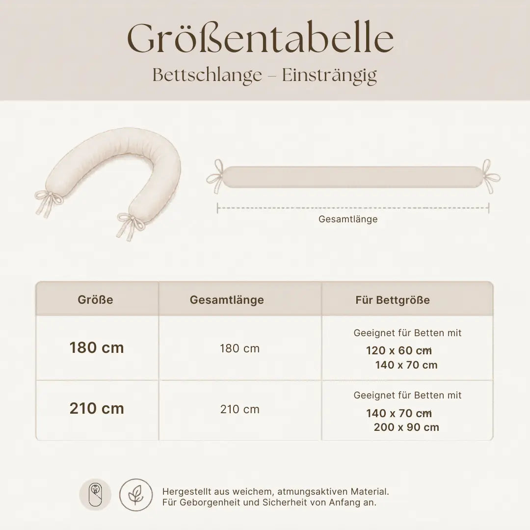 Bettschlange einsträngig Bouclé – kuschelig & vielseitig
