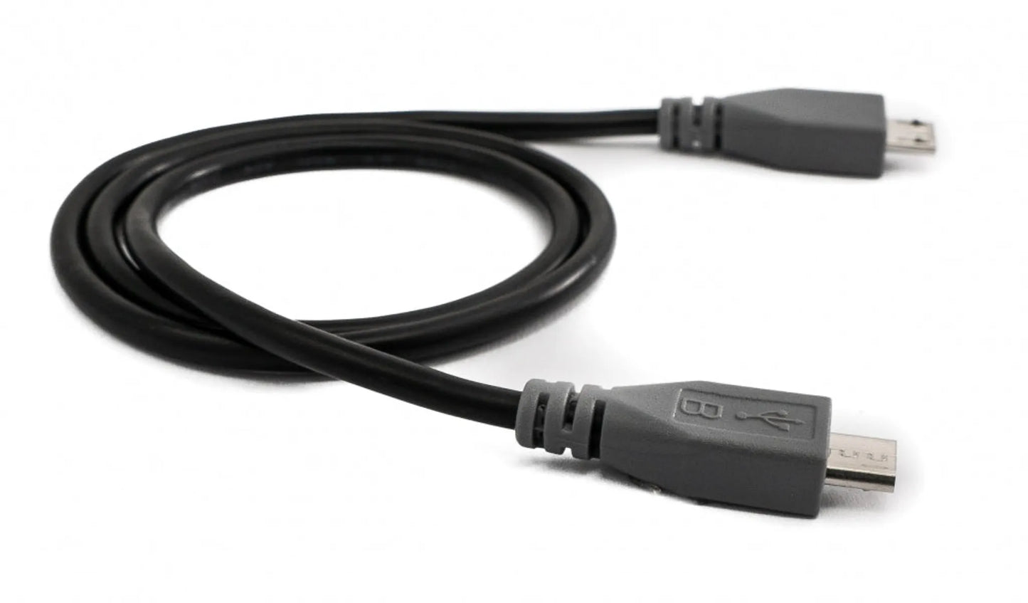 SYSTEM-S USB 2.0 Kabel 50 cm Micro B Stecker zu Stecker Adapter Schwarz