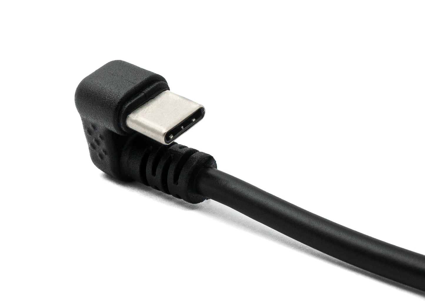 SYSTEM-S USB 3.1 cable 30 cm Type C male to 2.0 Micro B female 180° angle in black