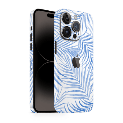 iPhone 16 Pro Skin Blue Leaf