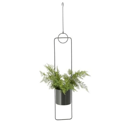 Blumenampel hängend Blumentopf Ampel Übertopf Hängetopf Pflanzentopf Metall GRAU