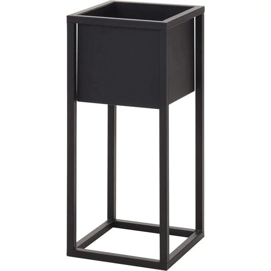 Blumentopf mit Gestell Metall schwarz Pflanzgestell Pflanztopf H 50 cm