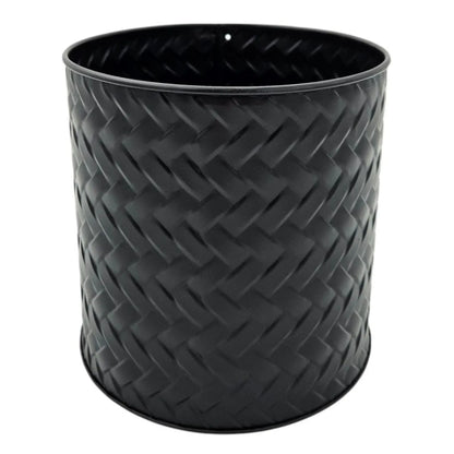 Blumentopf Übertopf Pflanzenkübel Topf Kübel 3er Set schwarz rund Metall Matt