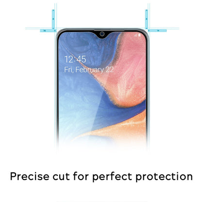 NALIA (2-Pack) Schutzglas kompatibel mit Samsung Galaxy A20e, 9H Full-Cover Screen Display Schutz, Handy Schutzfolie Bildschirm-Abdeckung Schutz-Film Protector Tempered Glass - Transparent Schwarz