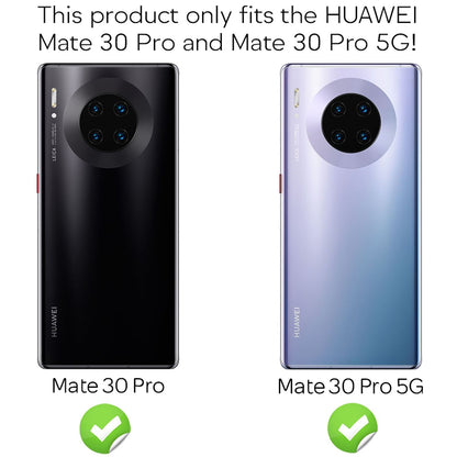 NALIA Schutzglas kompatibel mit Huawei Mate30 Pro Glas, 9H Full-Cover Screen Display Schutz, Handy Schutzfolie Bildschirm-Abdeckung Schutz-Film Protector Tempered Glass Case Klar - Transparent Schwarz