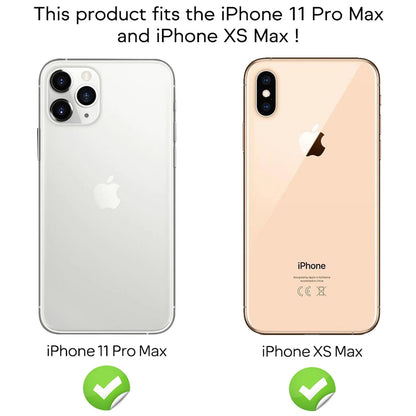 NALIA (2x) Glas & Applikator kompatibel mit iPhone 11 Pro Max / Xs Max, 9H Glasfolie mit Schablone für einfache Installation, hoher Handy Displayschutz Tempered Glass Schutzglas Clear - Transparent