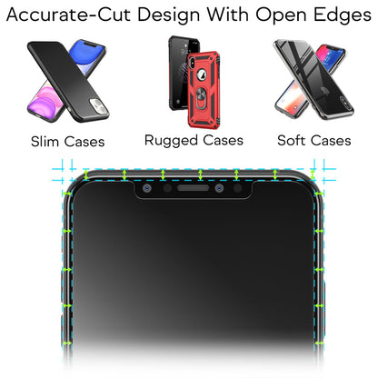 NALIA (2x) Glas & Applikator kompatibel mit iPhone 11 Pro Max / Xs Max, 9H Glasfolie mit Schablone für einfache Installation, hoher Handy Displayschutz Tempered Glass Schutzglas Clear - Transparent