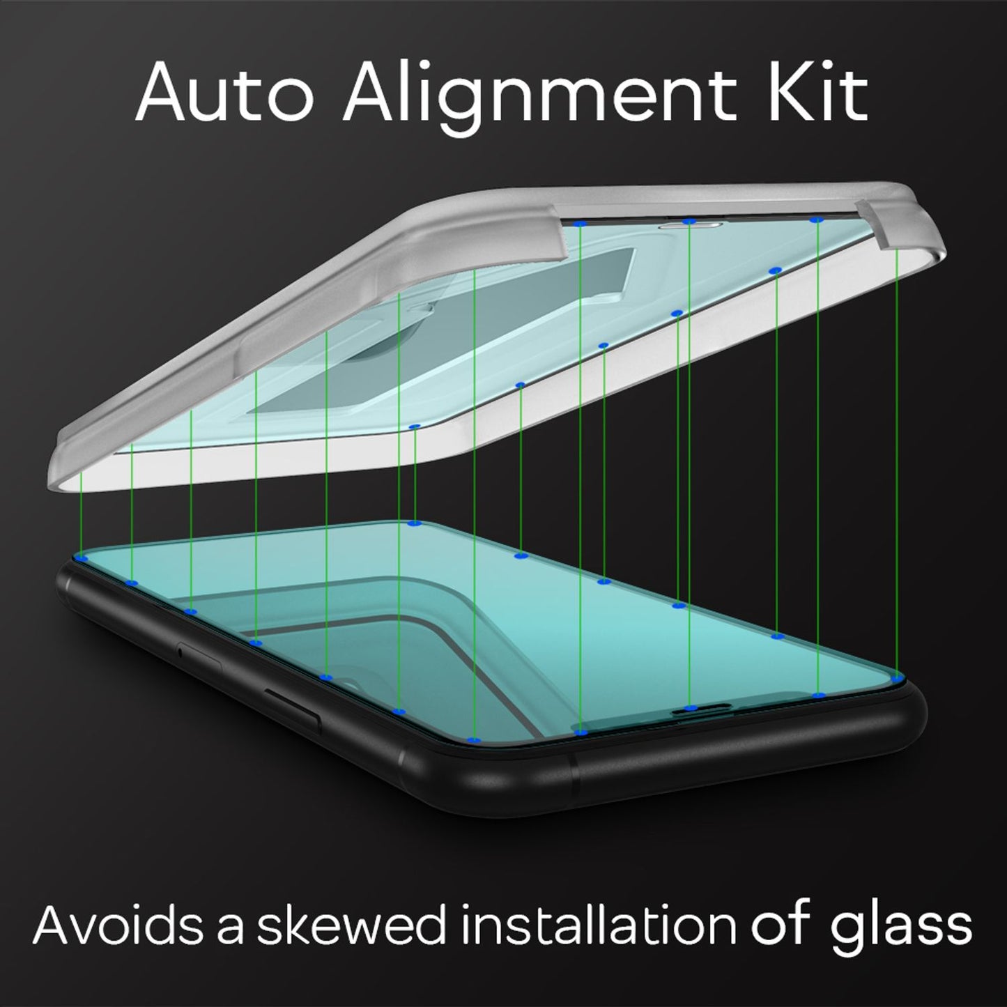 NALIA (2x) Schutzglas & Applikator kompatibel mit iPhone 11 / Xr, 9H Full-Screen Glasfolie mit Schablone für einfache Installation, hoher Handy Displayschutz Tempered Glass - Transparent (schwarz)
