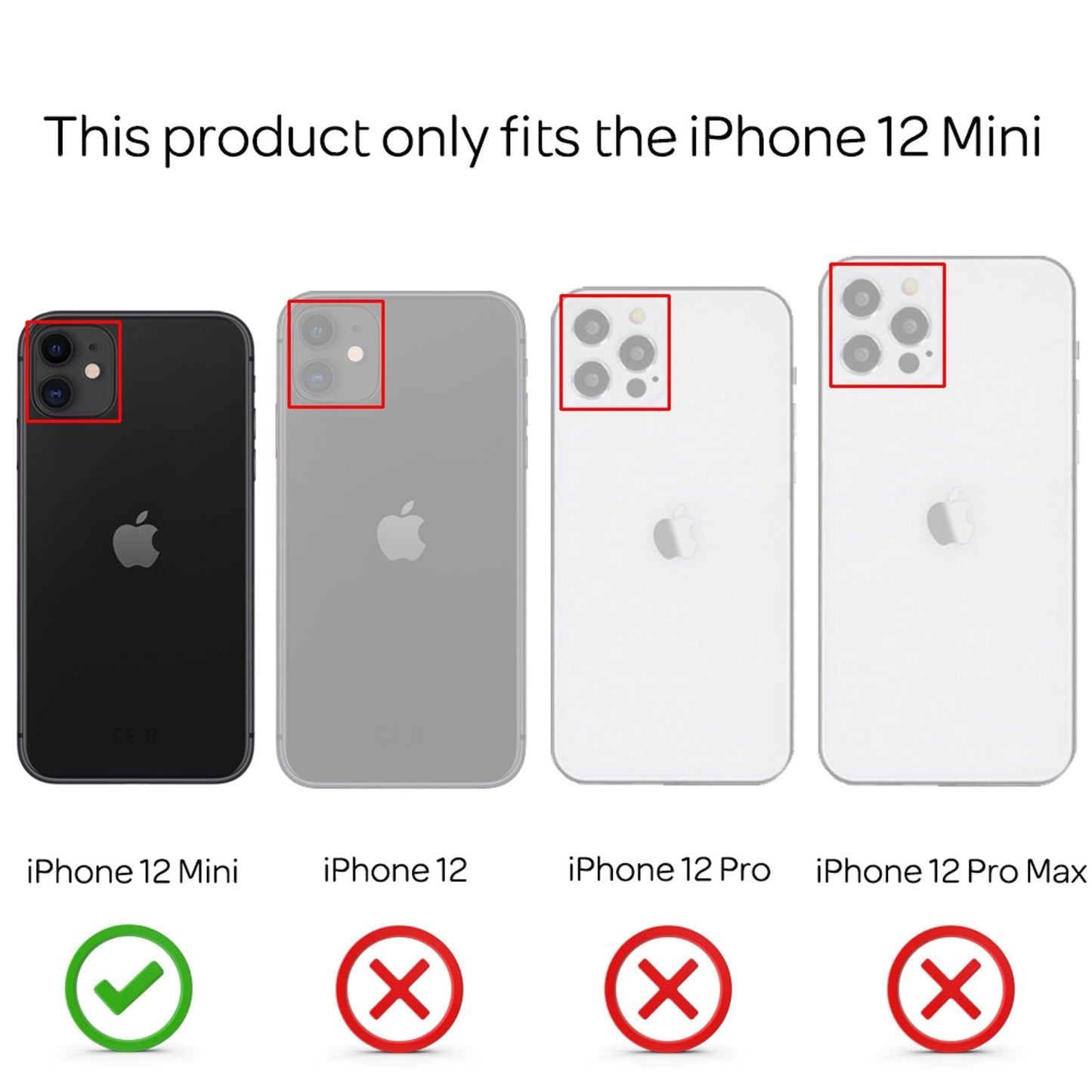 NALIA 4x Schutzglas & 1x Schablone - Set kompatibel mit iPhone 12 Mini Glas, 9H Full-Screen Glasfolie [Case-Friendly] mit Applikator, einfache Installation, hoher Handy Displayschutz - Transparent