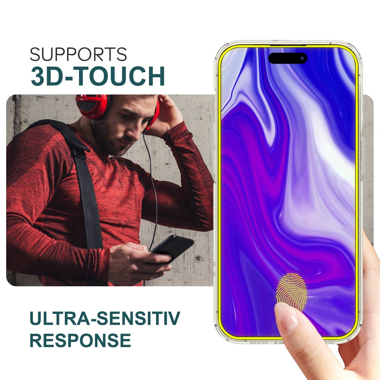 NALIA 2x Schutzglas & 1x Schablone - Set kompatibel mit iPhone 15 Glas, 9H Full-Screen Glasfolie [Case-Friendly] mit Applikator, einfache Installation, Transparenter Displayschutz mit schwarzem Rand