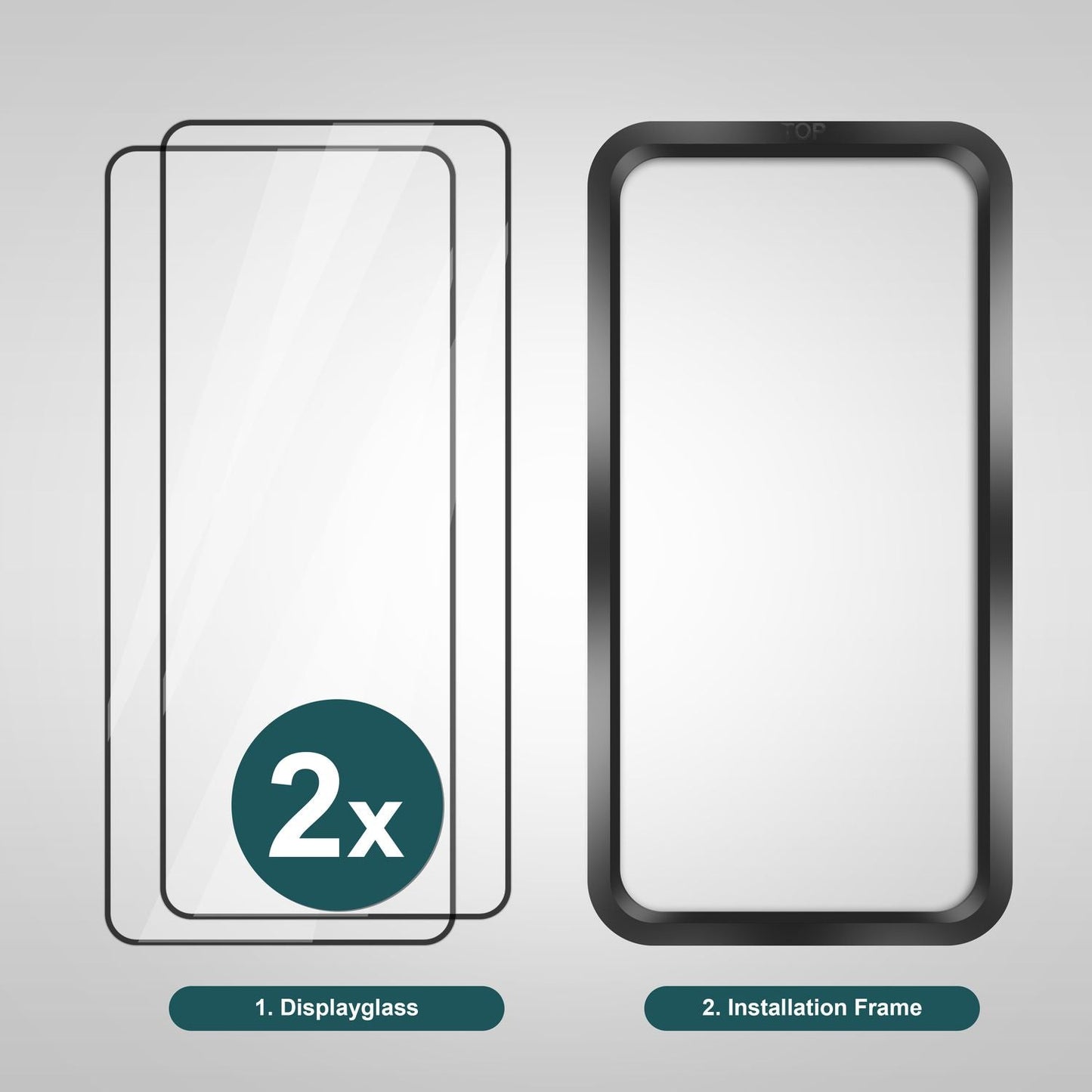 NALIA 2x Schutzglas für Samsung Galaxy S24 – Montagerahmen & 9H Full-Screen – ARMORGLASSX PRO (Glasfolie Transparent & Case-Friendly) – Marke aus Berlin