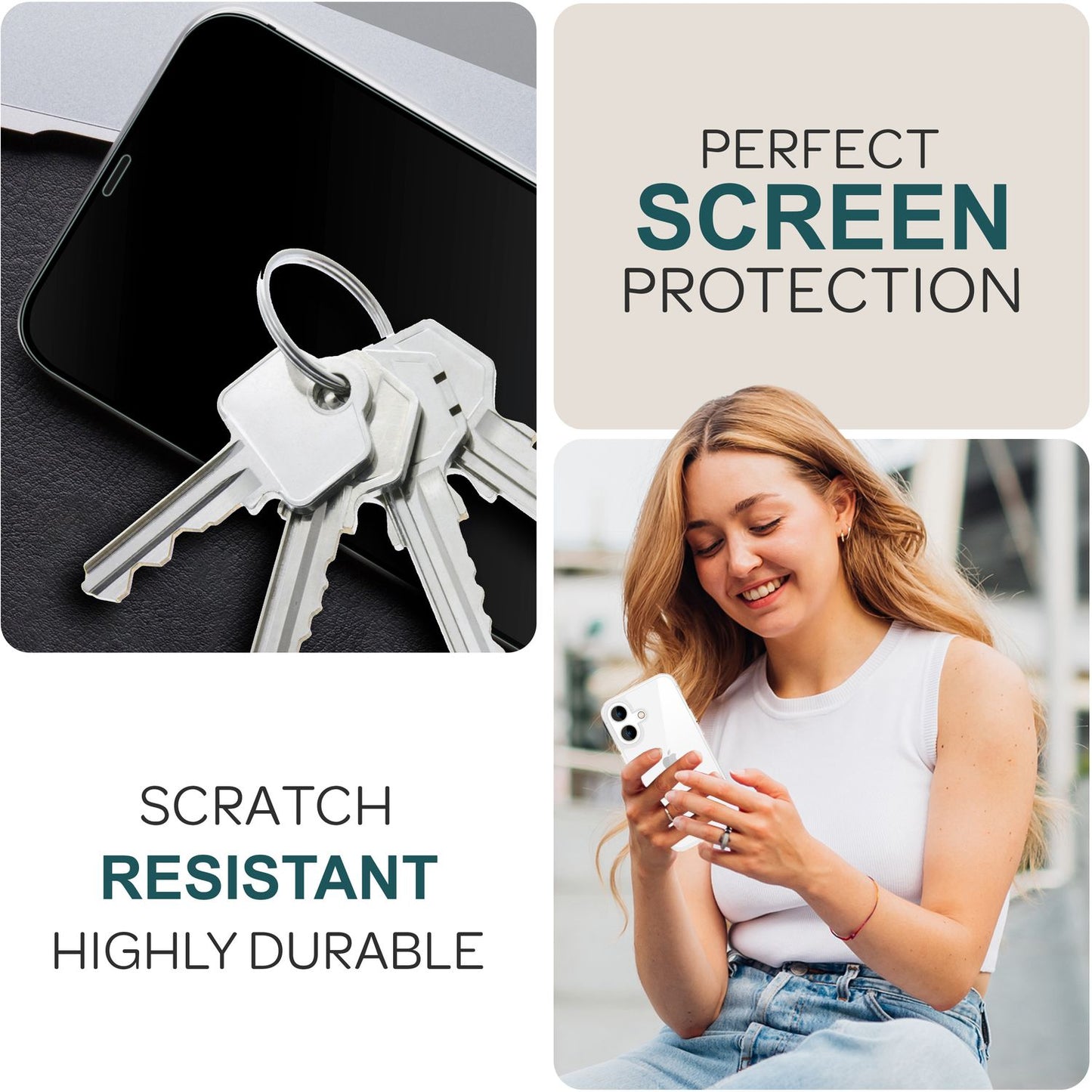 NALIA Set [3-in-1] 2x Schutzglas & 1x Rahmen kompatibel mit iPhone 16 Plus Glas, Klar Panzer-Glas 9H Full Screen-Protector Gehärtete Glasfolie Display-Schutz & Zubehör für Einfache Installation