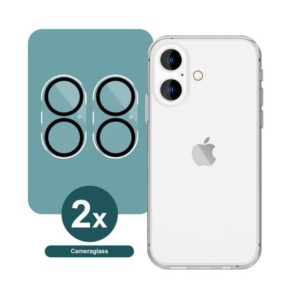 NALIA 2x Kamera Schutzglas für iPhone 16, Klarer Linsenschutz für Rückkamera, Transparenter Kameraschutz, Kameraglas NALIA Berlin