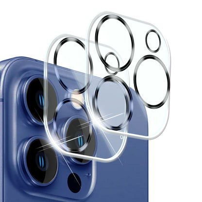 NALIA 2x Kamera-Schutzglas kompatibel mit iPhone 16 Pro Glas, Klarer Linsen-Schutz für Rückkamera, Kameraglas 9H Tempered Glass Protector Glasfolie Zwischenraum-Abdeckung, Kameraschutz Transparent