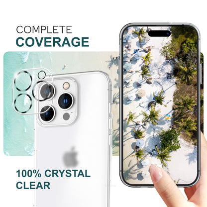 NALIA 2x Kamera-Schutzglas kompatibel mit iPhone 16 Pro Glas, Klarer Linsen-Schutz für Rückkamera, Kameraglas 9H Tempered Glass Protector Glasfolie Zwischenraum-Abdeckung, Kameraschutz Transparent