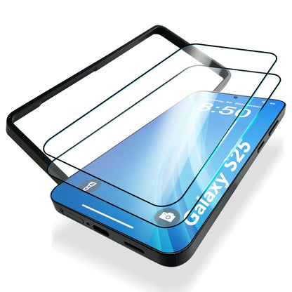 NALIA 2x Schutzglas für Samsung Galaxy S25 – Montagerahmen & 9H Full-Screen – ARMORGLASSX PRO (Glasfolie Transparent & Case-Friendly) – Marke aus Berlin