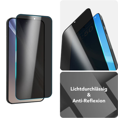 NALIA Privacy Blickschutzglas für Samsung Galaxy S25 Plus – Inkl. Montagerahmen & 9H Härte – ANTISPYX PRO (Anti-Spy Displayschutz Full-Cover) – Marke aus Berlin