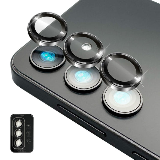 NALIA Glas Kameraschutzringe für Samsung Galaxy S25 – Linsenschutz & Case Friendly – FOCUS.PRO CLX (9H Härtegrad & Montagerahmen) – Marke aus Berlin
