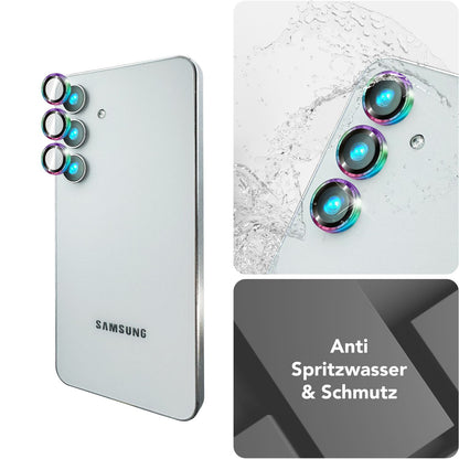 NALIA Glas Kameraschutzringe für Samsung Galaxy S25 Plus – Linsenschutz & Case Friendly – FOCUS.PRO CLX (9H Härtegrad & Montagerahmen) – Marke aus Berlin