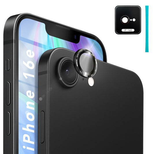 NALIA Glas Kameraschutzringe für iPhone 16e / 17e – Linsenschutz & Case Friendly – FOCUS.PRO CLX (9H Härtegrad & Montagerahmen) – Marke aus Berlin