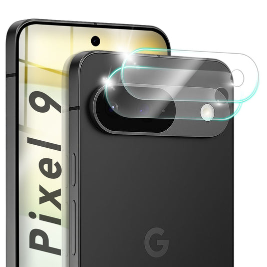 NALIA 2x Kameraschutzglas für Google Pixel 9 – Linsenschutz 9H & Case-Friendly – FOCUS.X2 MAX (HD-Echtglas Transparent) – Marke aus Berlin