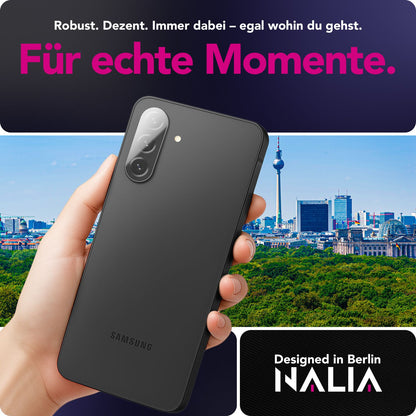 NALIA 2x Kameraschutzglas für Samsung Galaxy A36 – Linsenschutz 9H & Case-Friendly – FOCUS.X2 MAX (HD-Echtglas Transparent) – Marke aus Berlin