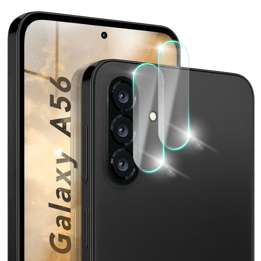 NALIA 2x Kameraschutzglas für Samsung Galaxy A56 – Linsenschutz 9H & Case-Friendly – FOCUS.X2 MAX (HD-Echtglas Transparent) – Marke aus Berlin