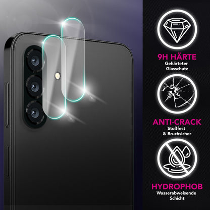 NALIA 2x Kameraschutzglas für Samsung Galaxy A56 – Linsenschutz 9H & Case-Friendly – FOCUS.X2 MAX (HD-Echtglas Transparent) – Marke aus Berlin