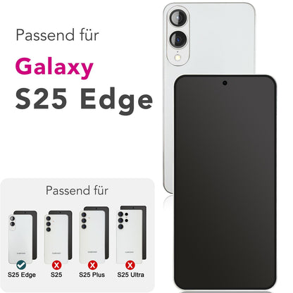 NALIA 2x Schutzglas für Samsung Galaxy S25 Edge – Full-Screen Schutz 9H & Hüllenfreundlich – ARMORGLASSX (Display Glasfolie Transparent & 9H Härte) – Marke aus Berlin
