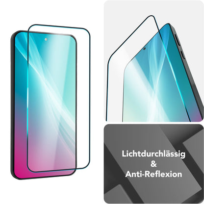 NALIA 2x Schutzglas für Samsung Galaxy S25 Edge – Full-Screen Schutz 9H & Hüllenfreundlich – ARMORGLASSX (Display Glasfolie Transparent & 9H Härte) – Marke aus Berlin