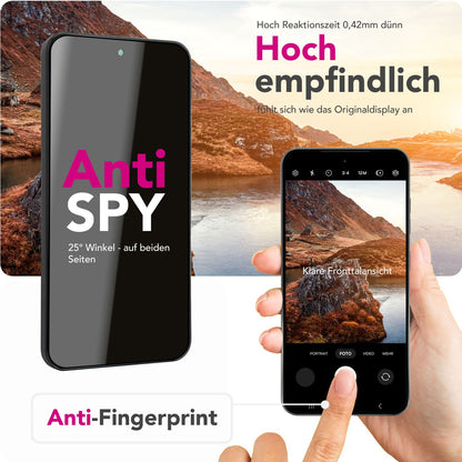 NALIA Blickschutzglas für Google Pixel 9a – Härte 9H & Kratzfest – ANTISPYX (Privacy Full-Cover) – Marke aus Berlin