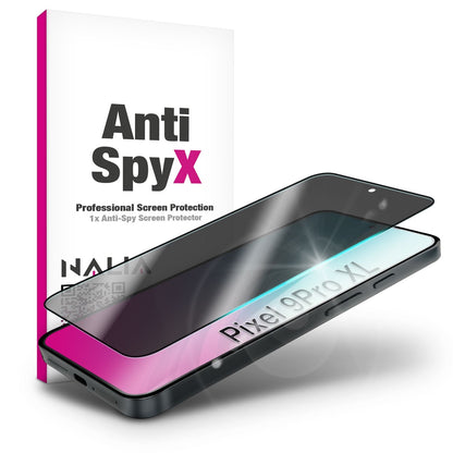 NALIA Blickschutzglas für Google Pixel 9 Pro XL – Härte 9H & Kratzfest – ANTISPYX (Privacy Full-Cover) – Marke aus Berlin
