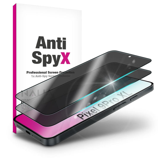 NALIA Blickschutzglas für Google Pixel 9 Pro XL – Härte 9H & Kratzfest – ANTISPYX (Privacy Full-Cover) – Marke aus Berlin