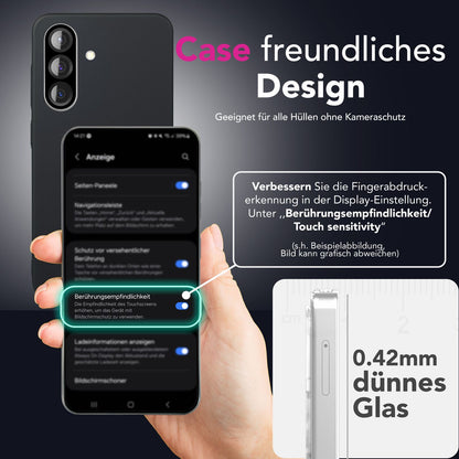 NALIA Blickschutzglas für Samsung Galaxy A36 / A56 – Härte 9H & Kratzfest – ANTISPYX (Privacy Full-Cover) – Marke aus Berlin