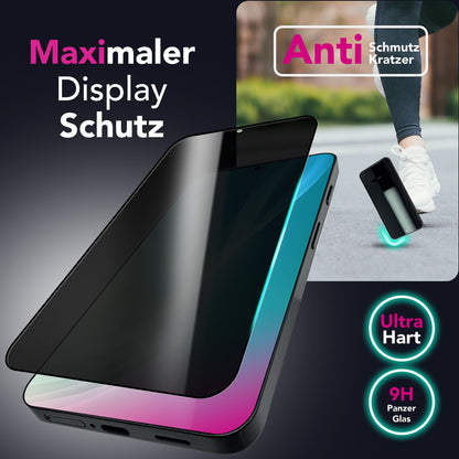 NALIA Blickschutzglas für Samsung Galaxy A36 / A56 – Härte 9H & Kratzfest – ANTISPYX (Privacy Full-Cover) – Marke aus Berlin