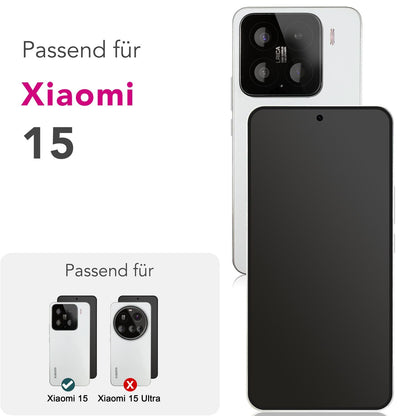 NALIA Blickschutzglas für Xiaomi 15 – Härte 9H & Kratzfest – ANTISPYX (Privacy Full-Cover) – Marke aus Berlin