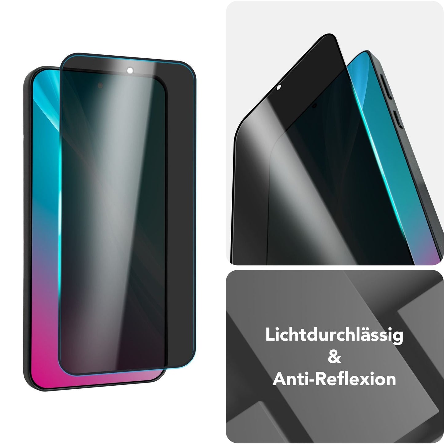 NALIA Blickschutzglas für Xiaomi 15 – Härte 9H & Kratzfest – ANTISPYX (Privacy Full-Cover) – Marke aus Berlin