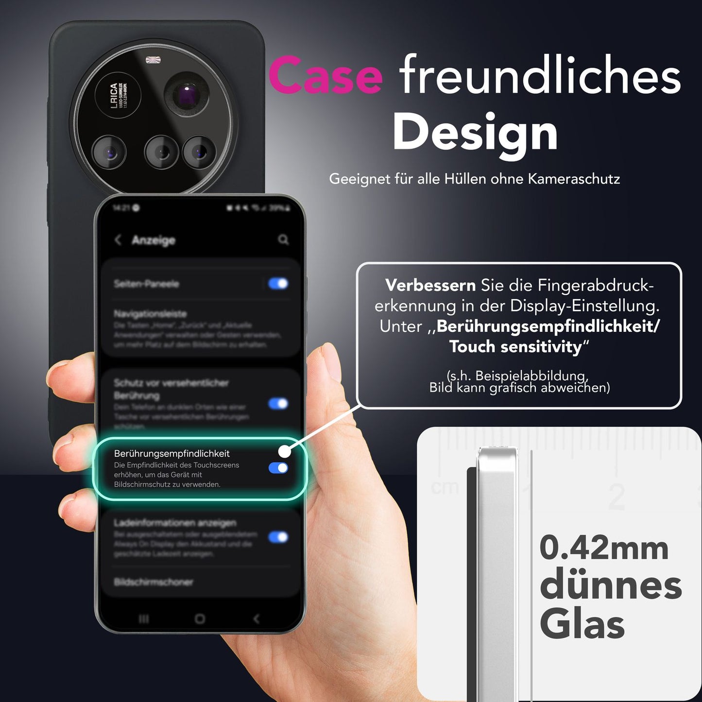 NALIA Blickschutzglas für Xiaomi 15 Ultra – Härte 9H & Kratzfest – ANTISPYX (Privacy Full-Cover) – Marke aus Berlin