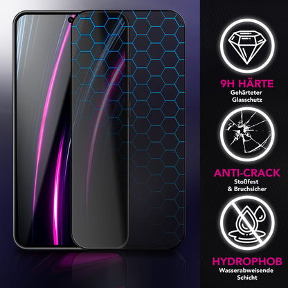 NALIA Blickschutzglas für Samsung Galaxy S25 FE – Härte 9H & Kratzfest – ANTISPYX (Privacy Full-Cover) – Marke aus Berlin